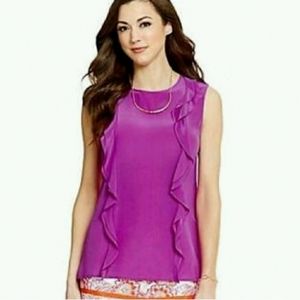 Antonio Melani silk ruffle top